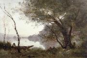 THe boatman of mortefontaine Jean Baptiste Camille  Corot